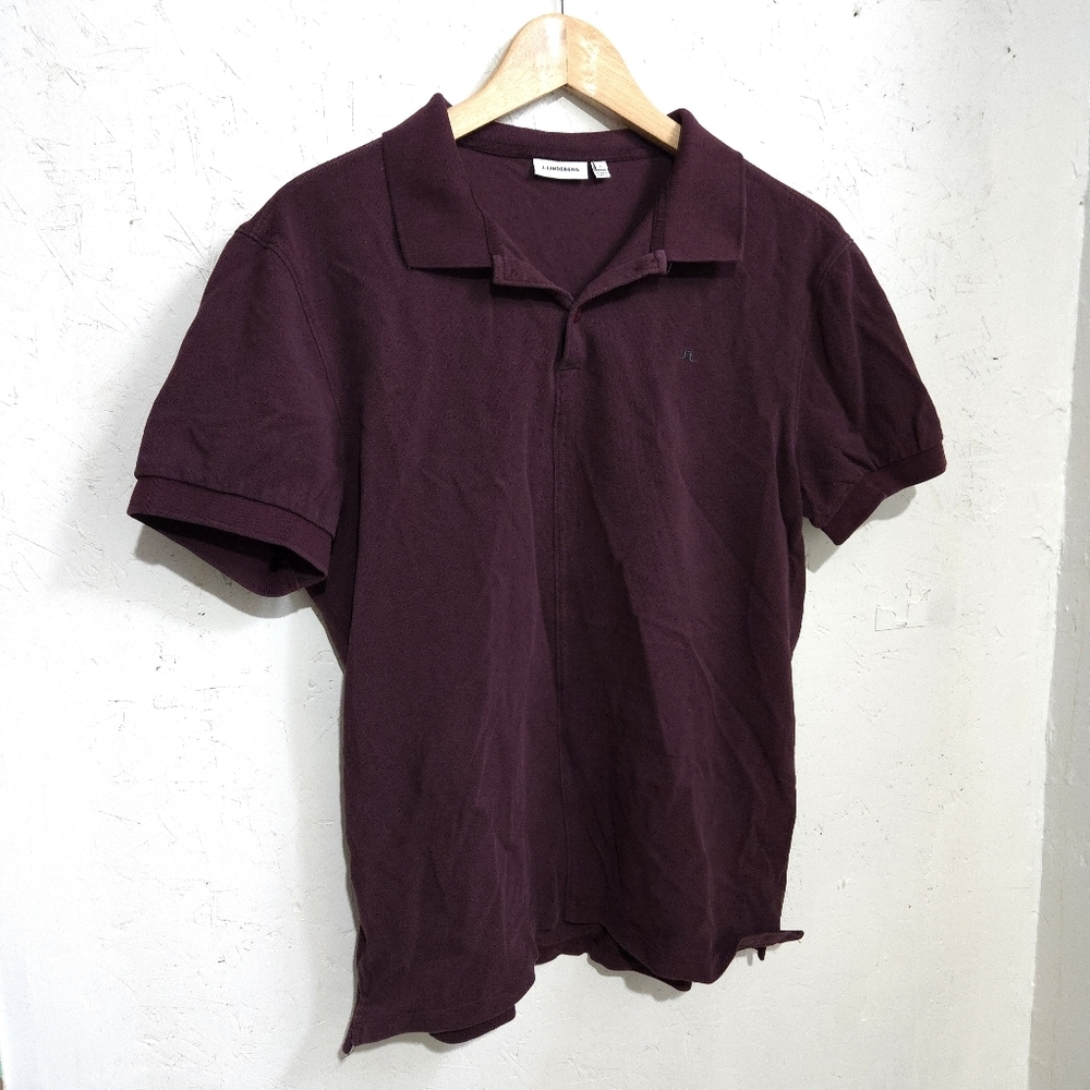 J.Lindeberg | Deep Burgundy Mens Polo Shirt